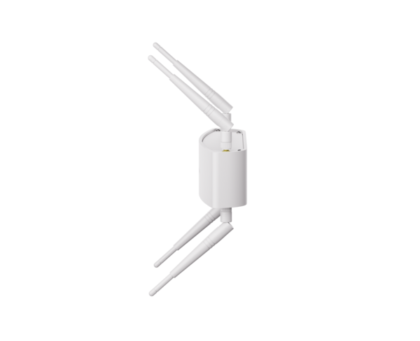 ANTENNA WALL MOUNT, METAL HOUSING, WHITE, INCLUDING 4 ROD ANTENNAS